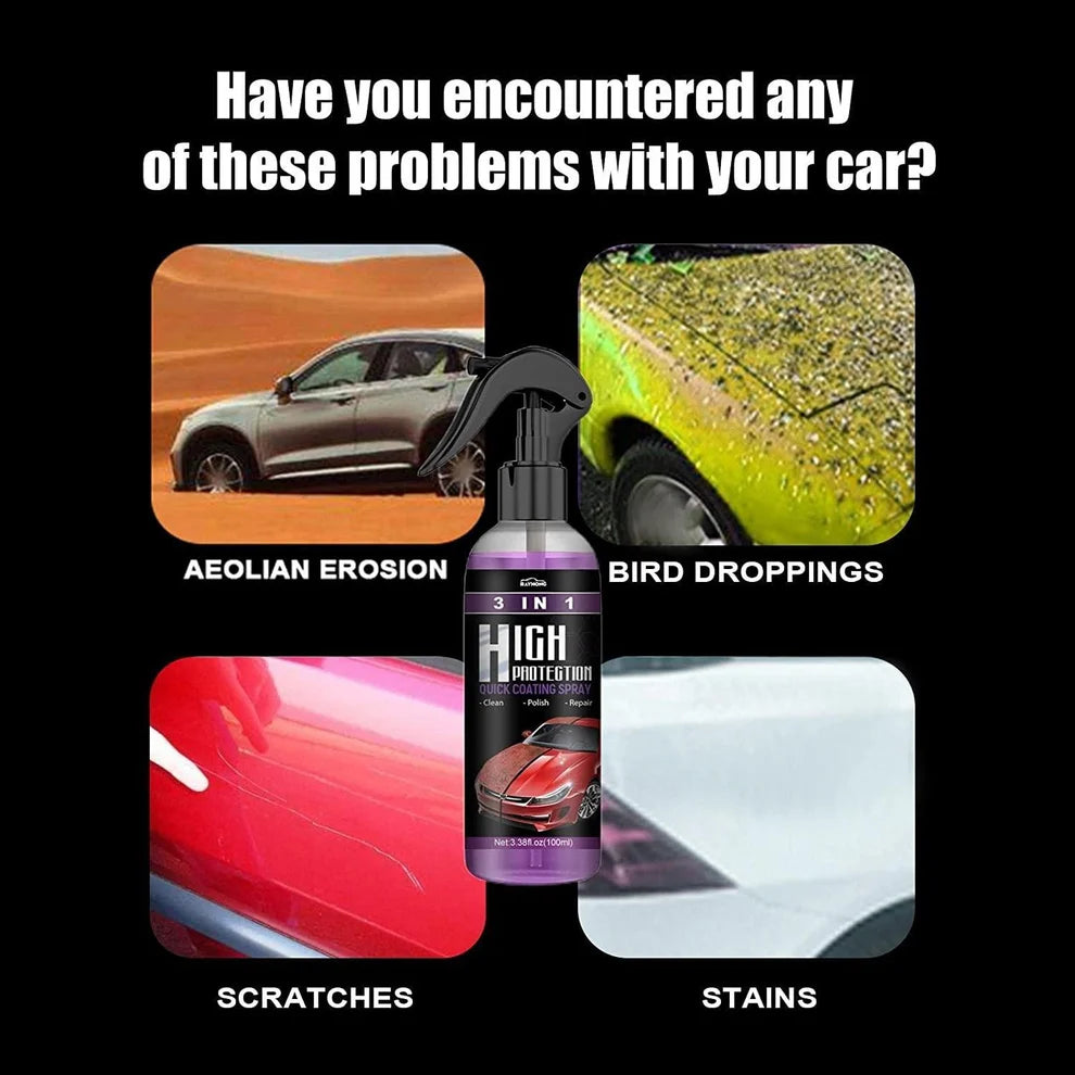AutoShield™ Hydrophobic Nano Coating Polish Spray – Car, Motorcycle & Boat | Pack of 2