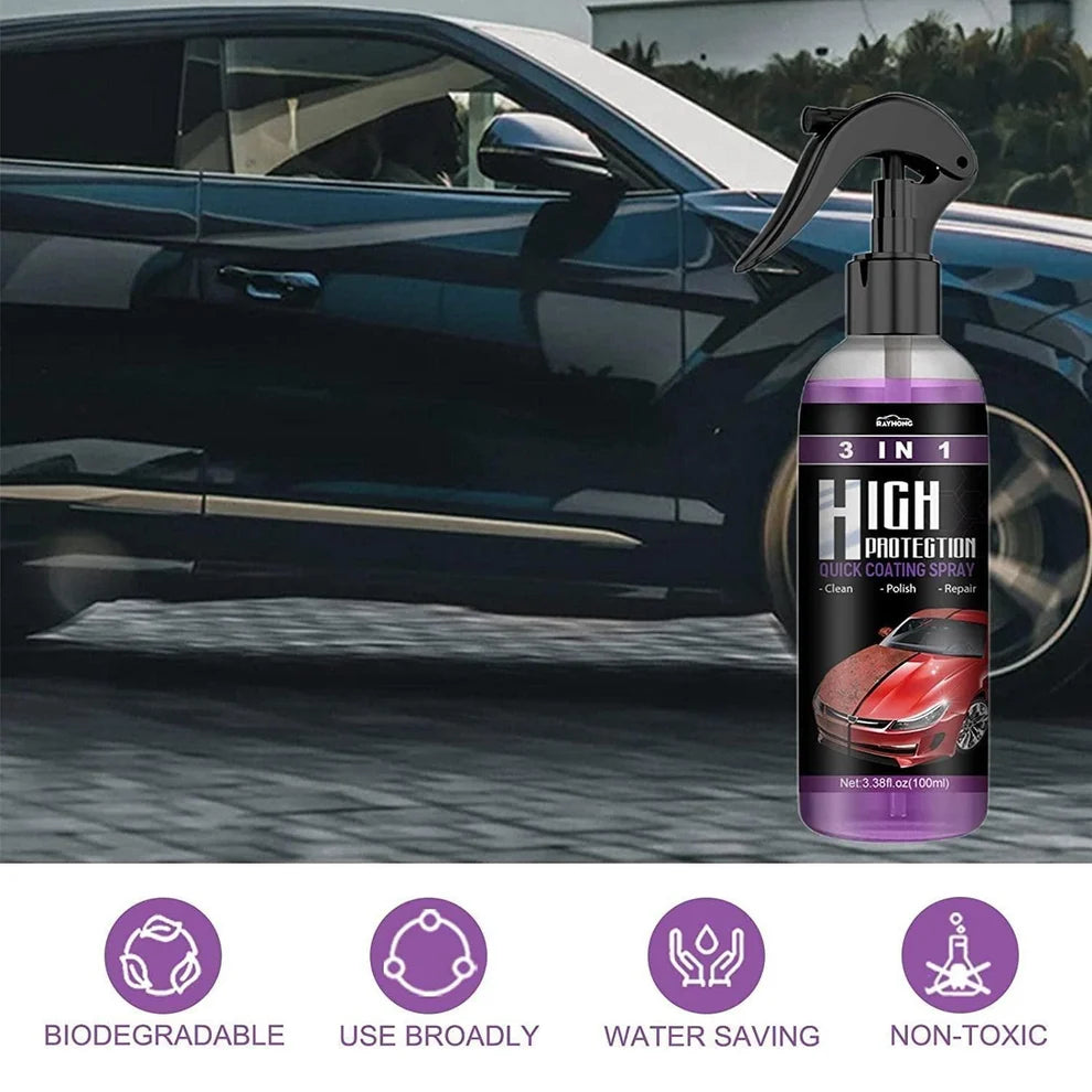 AutoShield™ Hydrophobic Nano Coating Polish Spray – Car, Motorcycle & Boat | Pack of 2