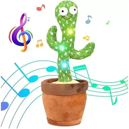 Dancing Cactus™ Talking Toy – Singing, Dancing & Voice Repeat Plush Toy for Kids