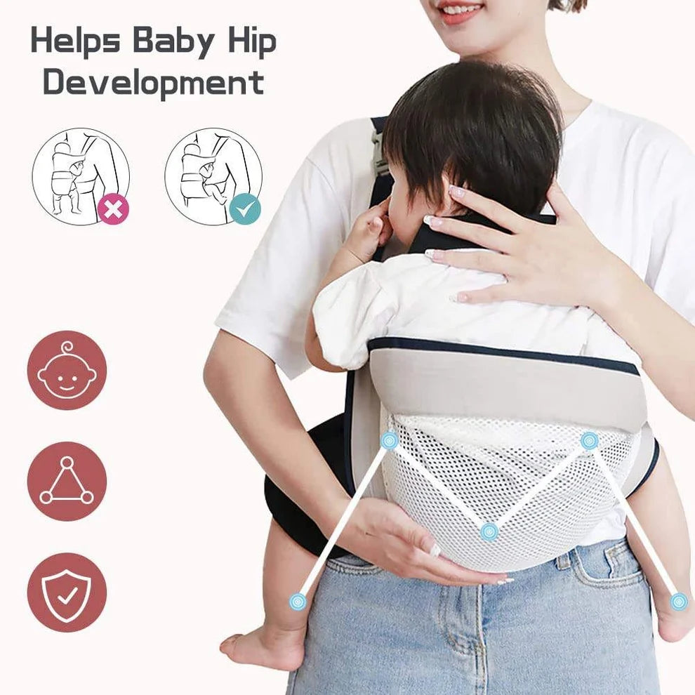 BabyNest™ Adjustable Baby Sling Carrier – Breathable Cotton Mesh Baby Holder for Newborns