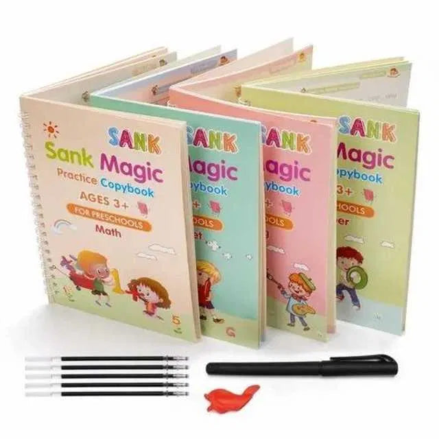 MagicWrite™ Practice Copybook Set – 4 Books + 10 Refills | A-127